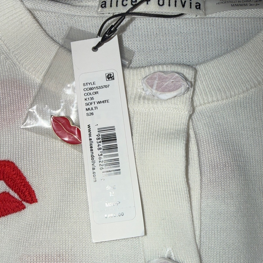 Alice + Olivia Daroda Lip Cardigan - Picture 11 of 12